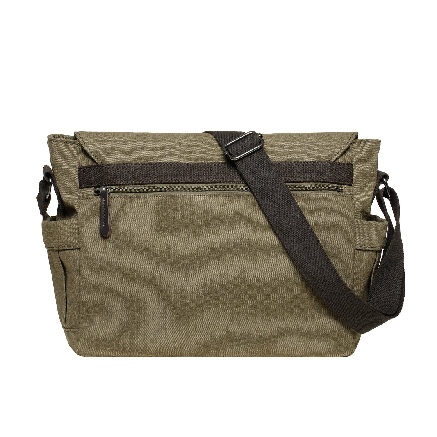 KAUKKO Canvas Vintage Messenger Bag Shoulder bag Leather Large Travel Crossbody bags for men women 14-inch Laptop