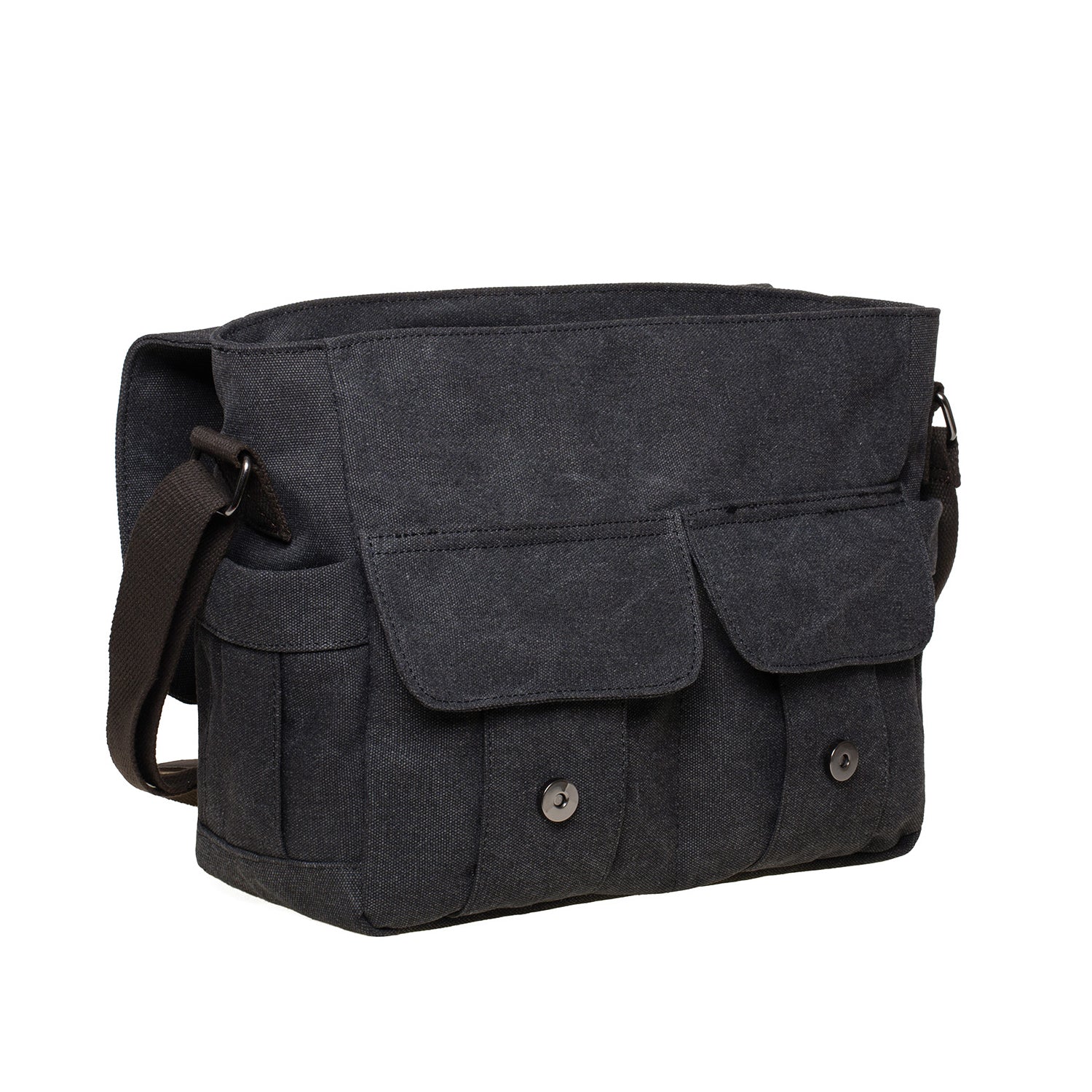 KAUKKO Canvas Vintage Messenger Bag Shoulder bag Leather Large Travel Crossbody bags for men women 14-inch Laptop