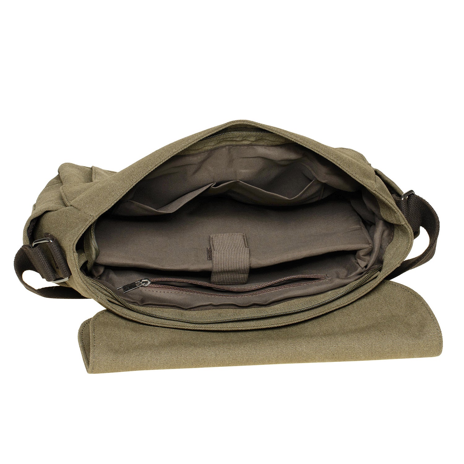 KAUKKO Canvas Vintage Messenger Bag Shoulder bag Leather Large Travel Crossbody bags for men women 14-inch Laptop