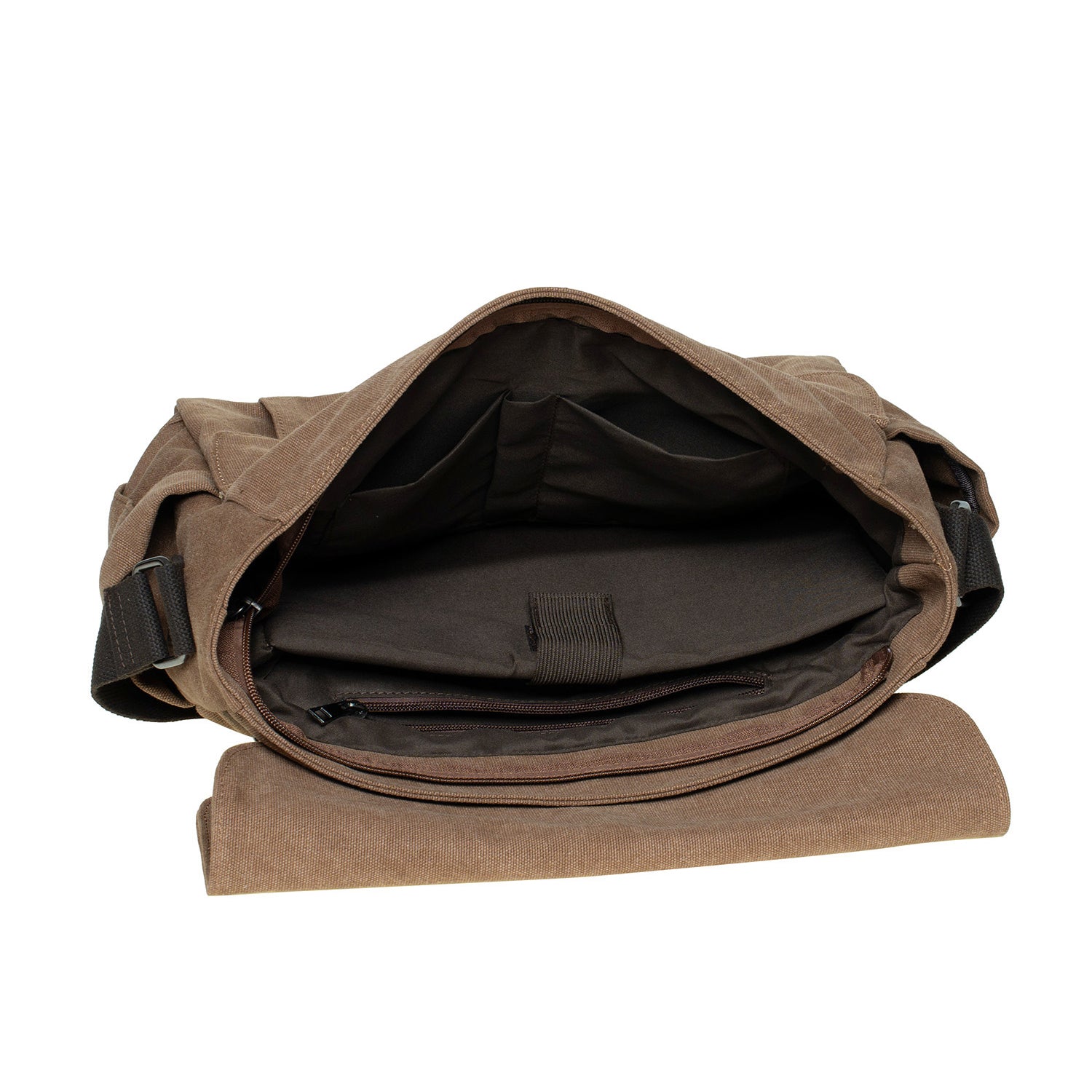 KAUKKO Canvas Vintage Messenger Bag Shoulder bag Leather Large Travel Crossbody bags for men women 14-inch Laptop