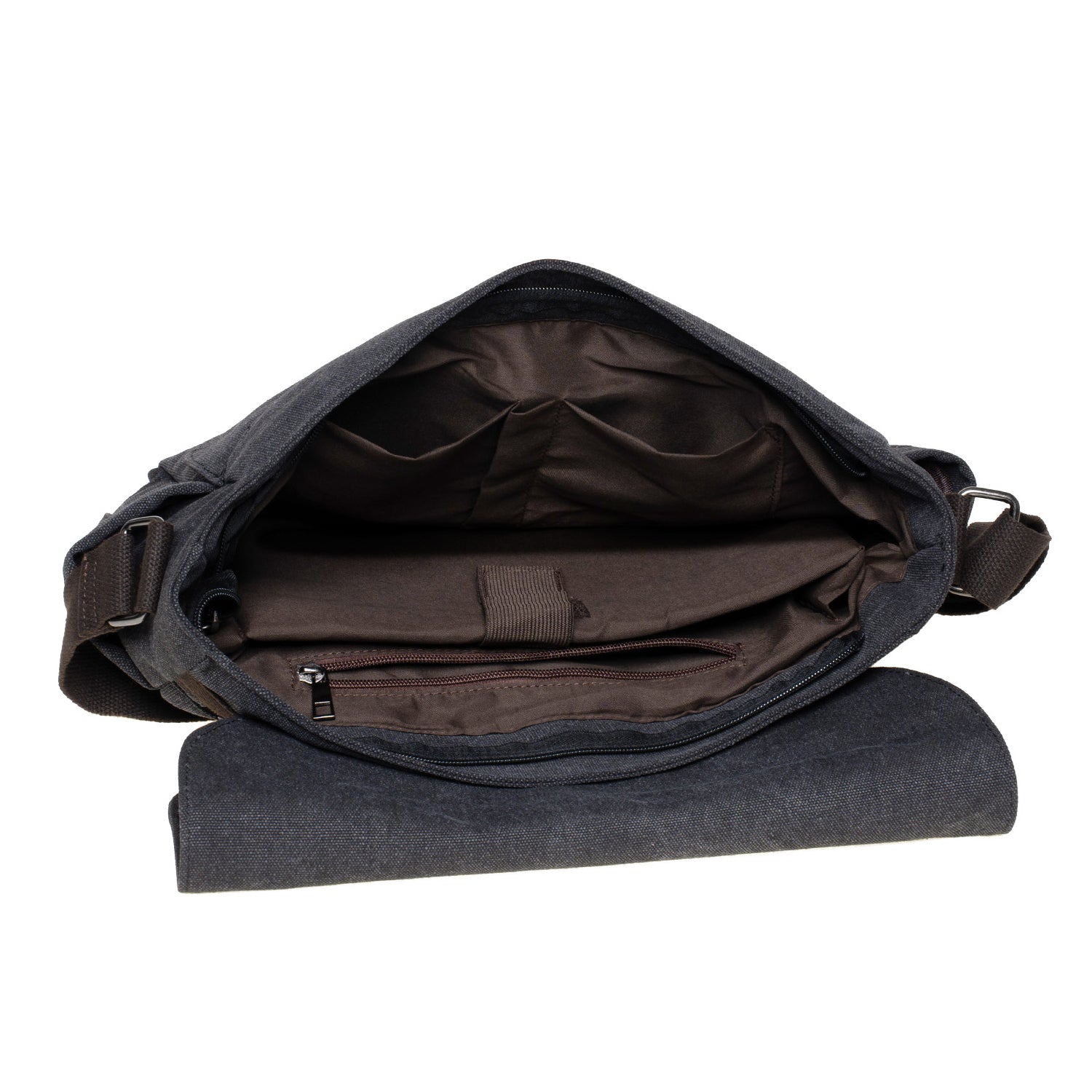 KAUKKO Canvas Vintage Messenger Bag Shoulder bag Leather Large Travel Crossbody bags for men women 14-inch Laptop