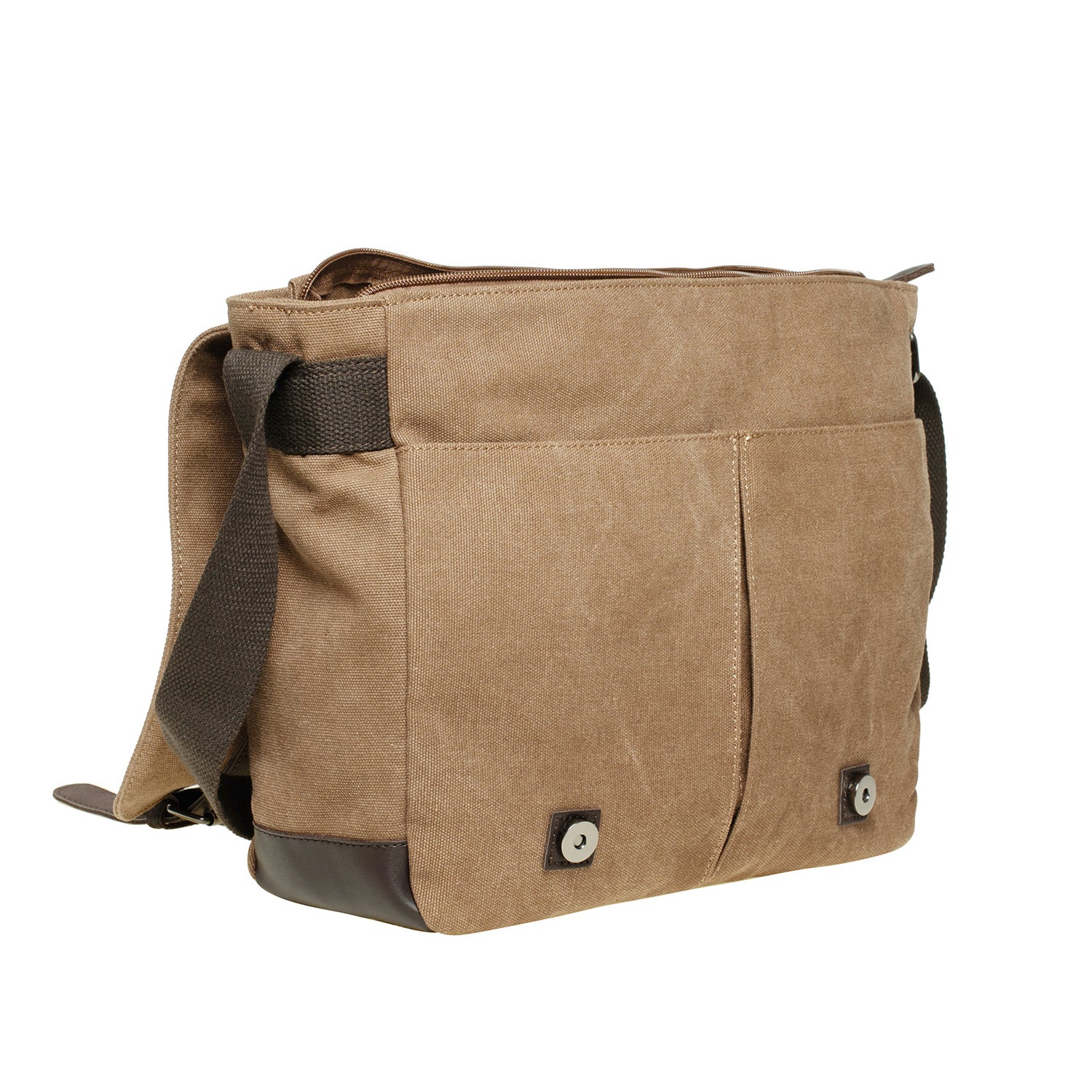 KAUKKO Canvas Vintage Messenger Bag Shoulder bag Leather Large Travel Crossbody bags for men women 14-inch Laptop