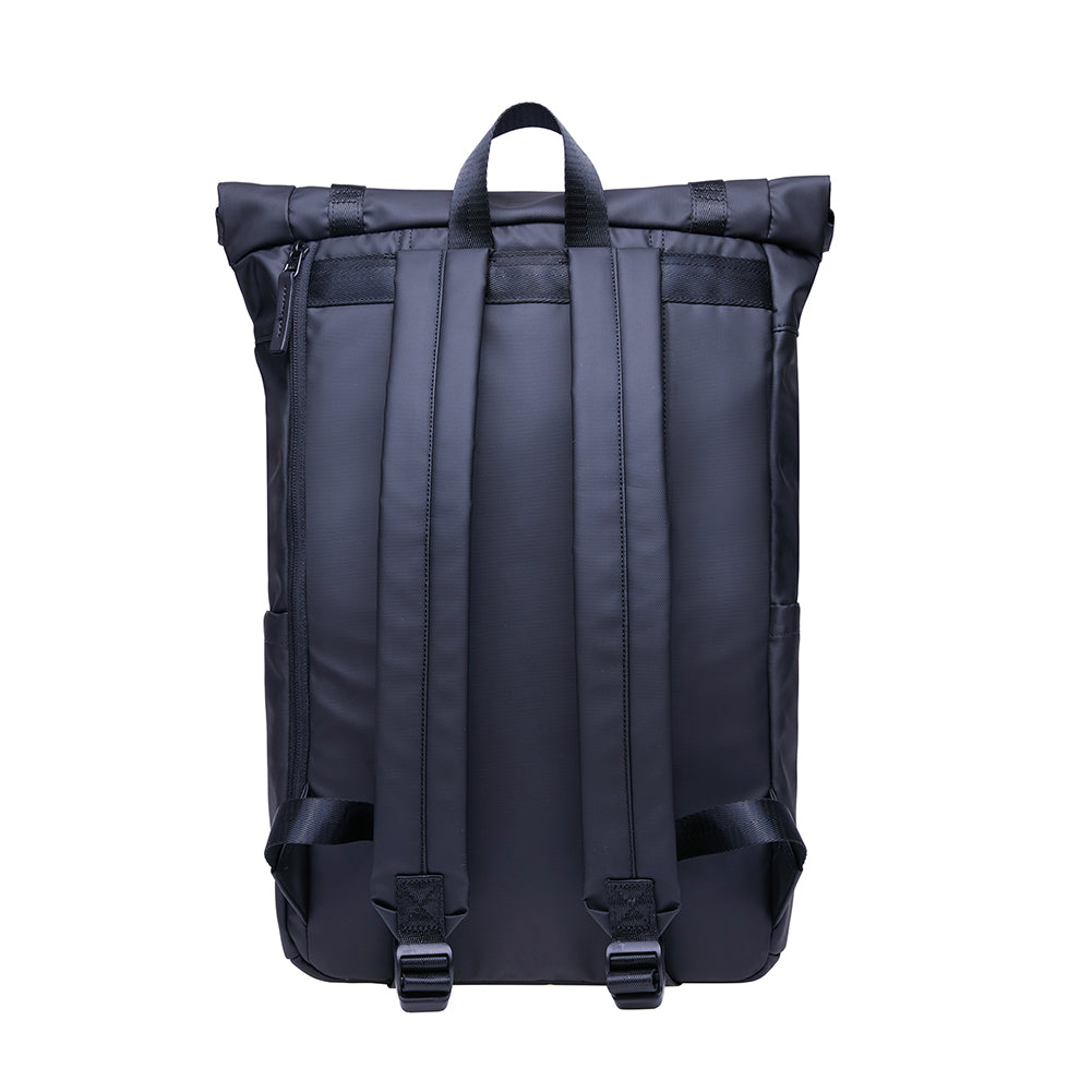 KAUKKO Backpack for daily use, KF07( Leather-Black / 17.8L )
