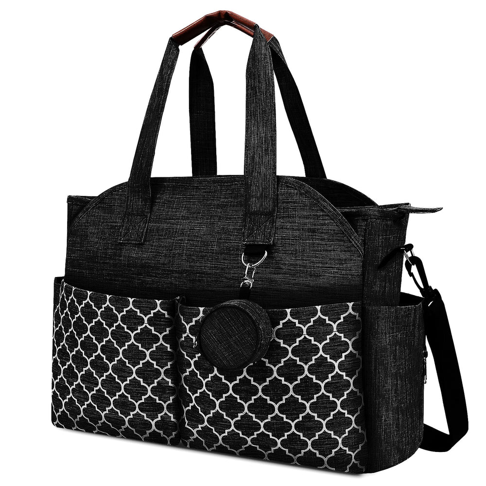 Diaper Bag Tote, Large Diaper Bag with Pacifier Case Travel Diaper Tote for Mom with Changing Station Multifunction