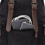 KAUKKO Vintage Canvas Backpack-Large Capacity, Multi-Functional Durable Outdoor Rucksack, 21.4L