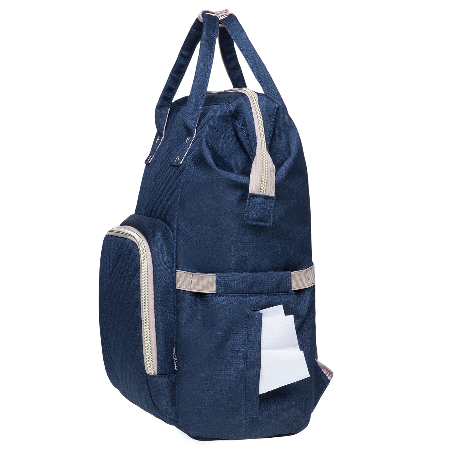 KAUKKO Diaper Bag Backpack with Pacifier Holder and Stroller straps - for Mom and Dad, Waterproof, one size, KT01-4 ( Blue / 18L) (Copy)