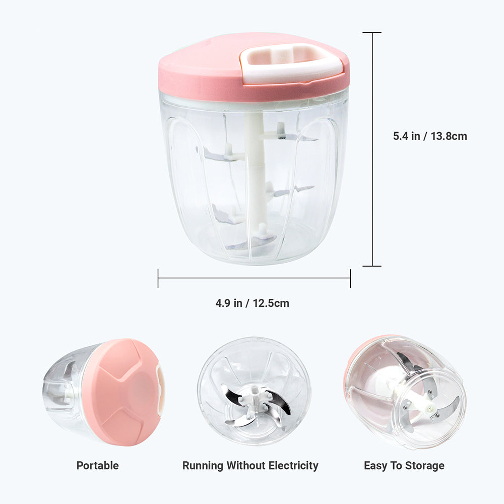 Manual Garlic Chopper, Kitchen Chopper Masher Hand Food Processor Garlic Press