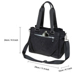 KAUKKO Women's Handbag - Stylish and Functional Shoulder Bag and Crossbody Bag BLACK,8.3L