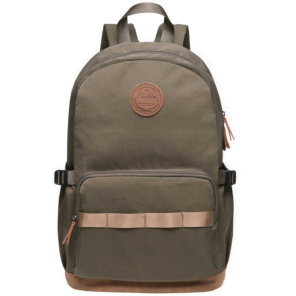 KAUKKO Stylish College School Backpack Travel Nice Rucksack, K1005-2 ( Army Green /17.6L ) - kaukko