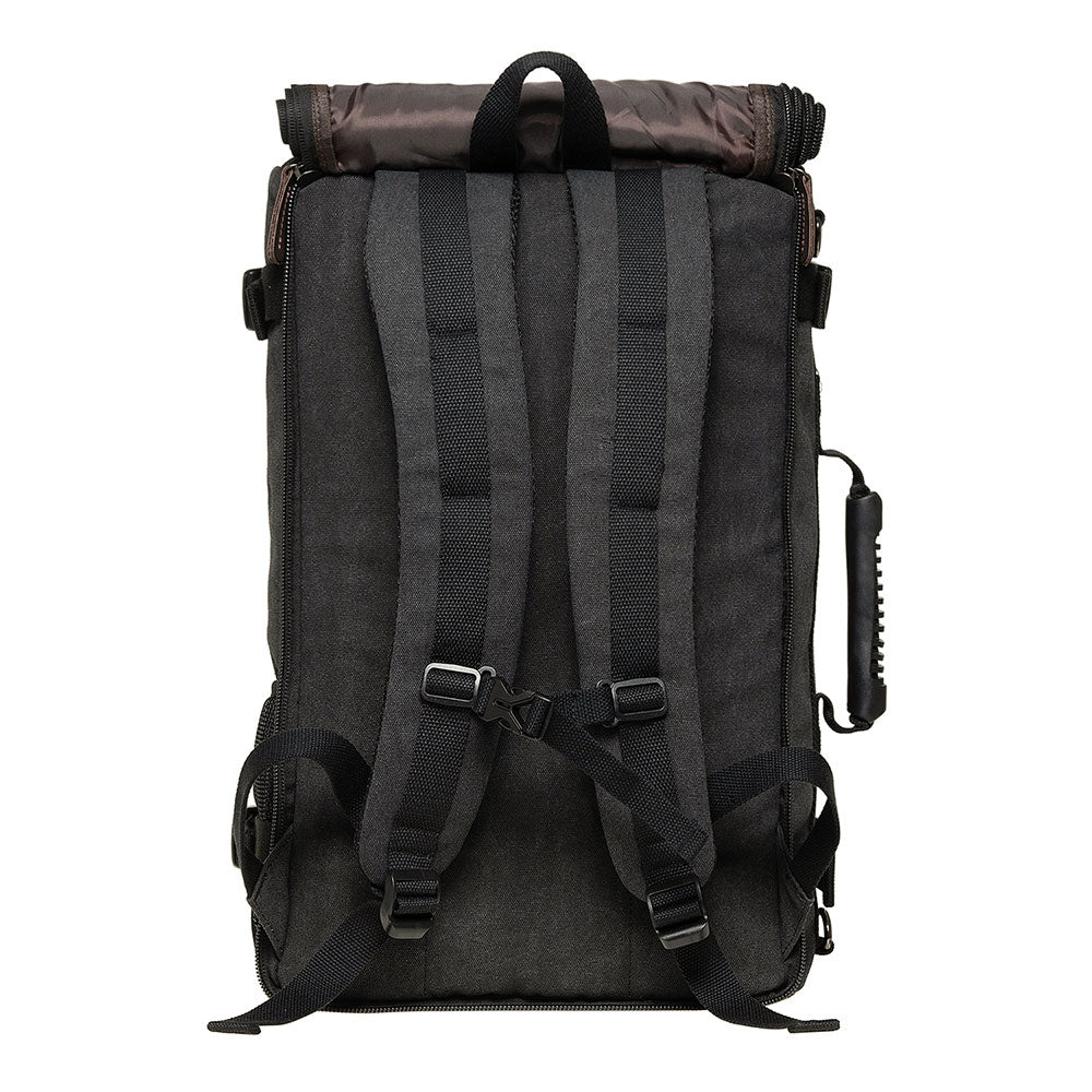 Canvas Travel Backpack Multi-Functional Bag Fits 17" Laptop, Large Capacity Hiking Backpack,