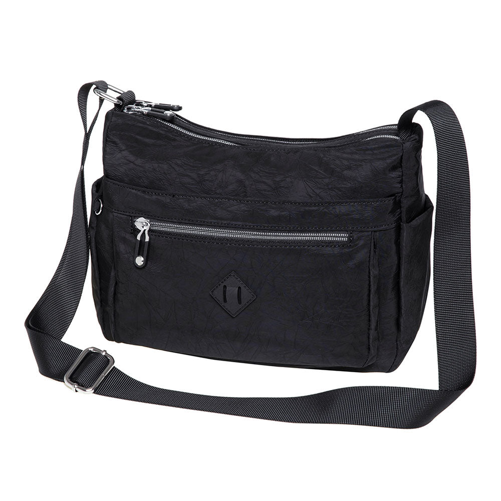 KAUKKO Women Crossbody Bag Handbag Lightweight Shoulder Purse Nylon Multi Pocket Crossbody Bag Ladies Travel Handbag