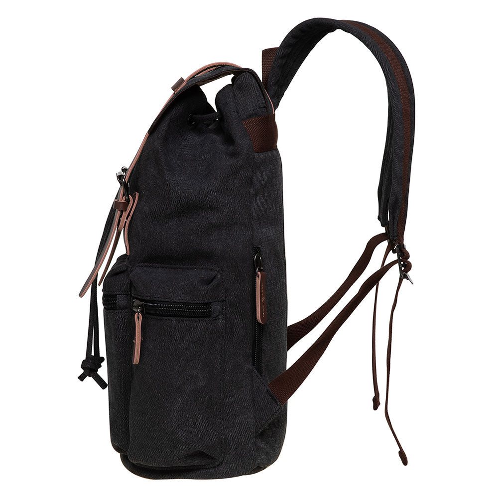 KAUKKO Vintage Canvas Backpack-Large Capacity, Multi-Functional Durable Outdoor Rucksack, 21.4L