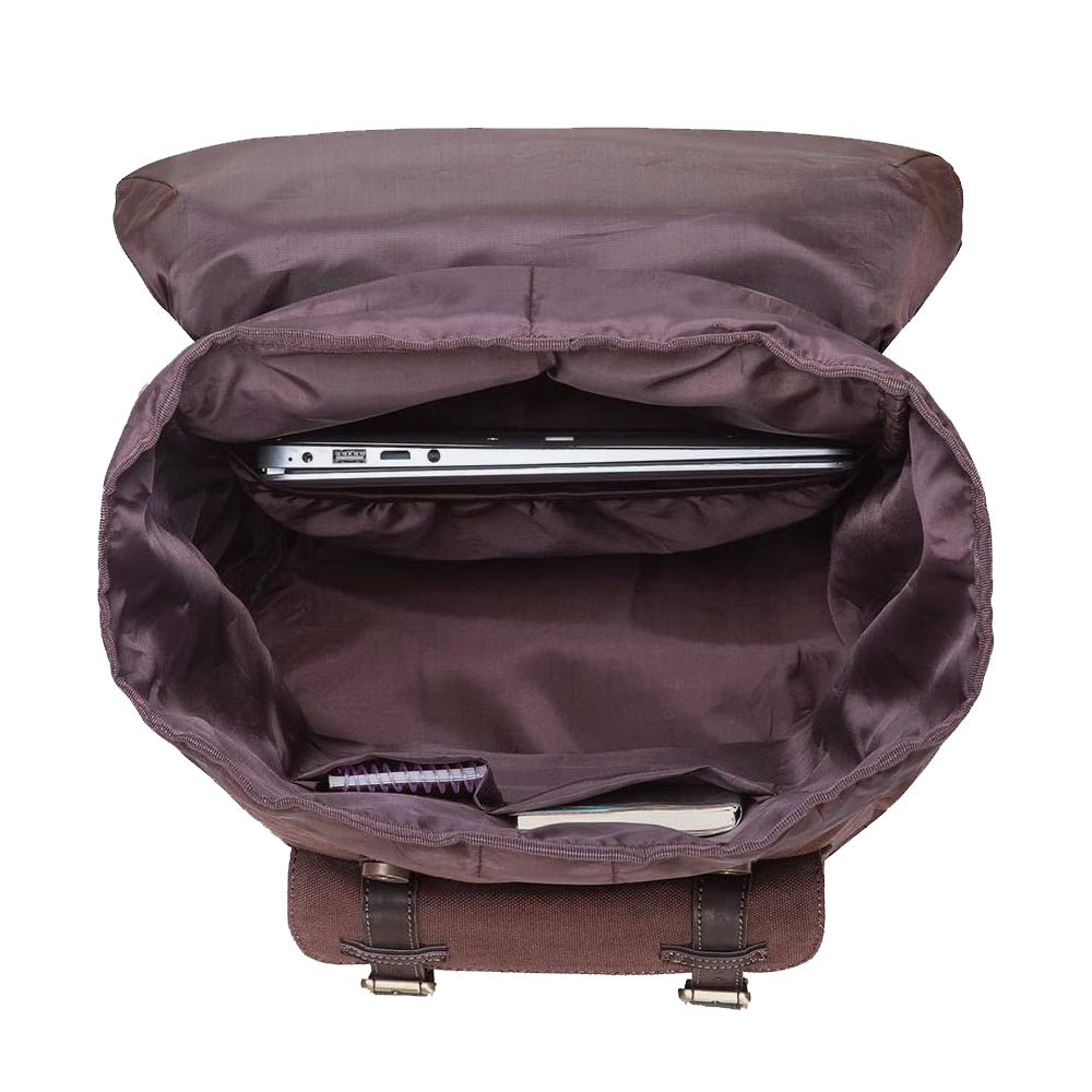 KAUKKO Retro Canvas Backpack for city trips, E5-1 ( Coffee / 22L )