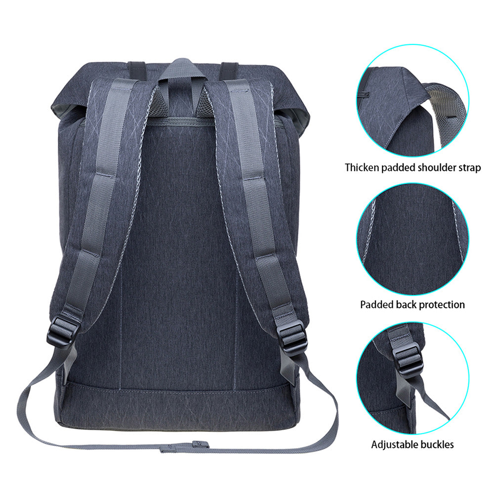 Lightweight Outdoor Backpack, KAUKKO Travel Casual Backpack Laptop Daypack for 12", EP6-15 ( Grey /17.8L )