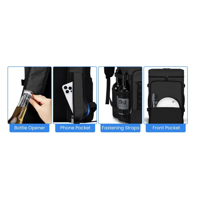 Cooler Backpack - 40 Cans Insulated Backpack Cooler for Men & Women, Portable 2 Leak Proof Compartments Coolers Bag for Beach Travel Picnic Lunch Hiking BBQ Camping
