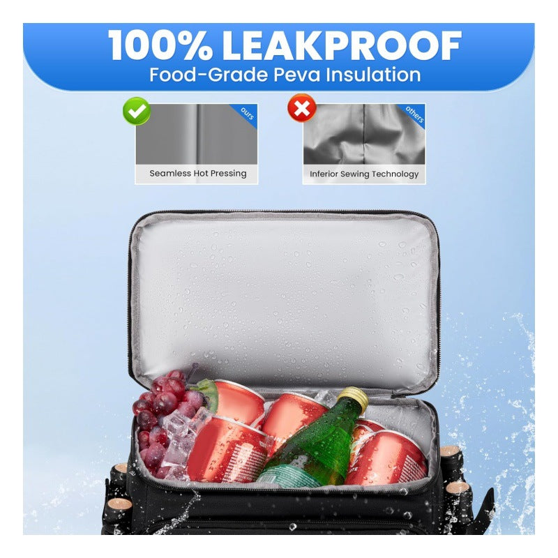 Cooler Backpack - 40 Cans Insulated Backpack Cooler for Men & Women, Portable 2 Leak Proof Compartments Coolers Bag for Beach Travel Picnic Lunch Hiking BBQ Camping
