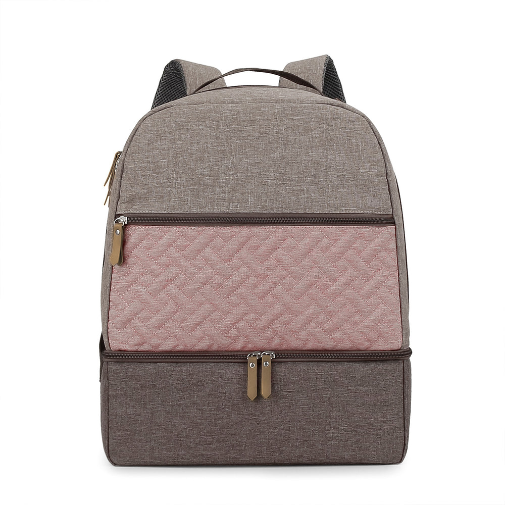 Diaper Bag Backpack - Breast Pump Bag, Removable Cooler Compartment, Double Layer