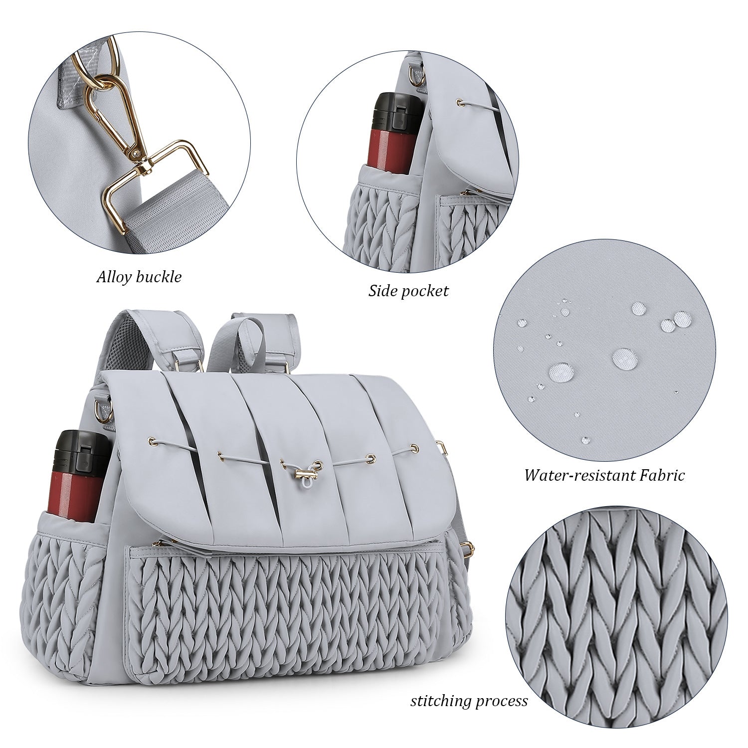 Diaper Bag Backpack - Baby Essentials Travel Tote - Multi-Function Waterproof Diaper Bag - Travel Essentials Baby Bag with Stroller Straps - Unisex