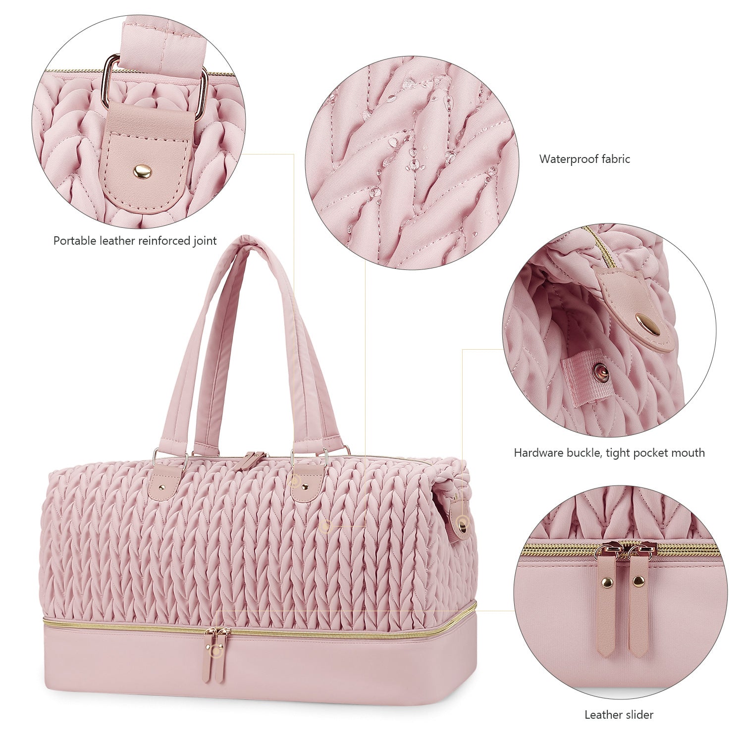 Diaper Bag Tote, Large Diaper Baby Bag, Multifunctional Diaper Bag with Pacifier Case, Double-layer design