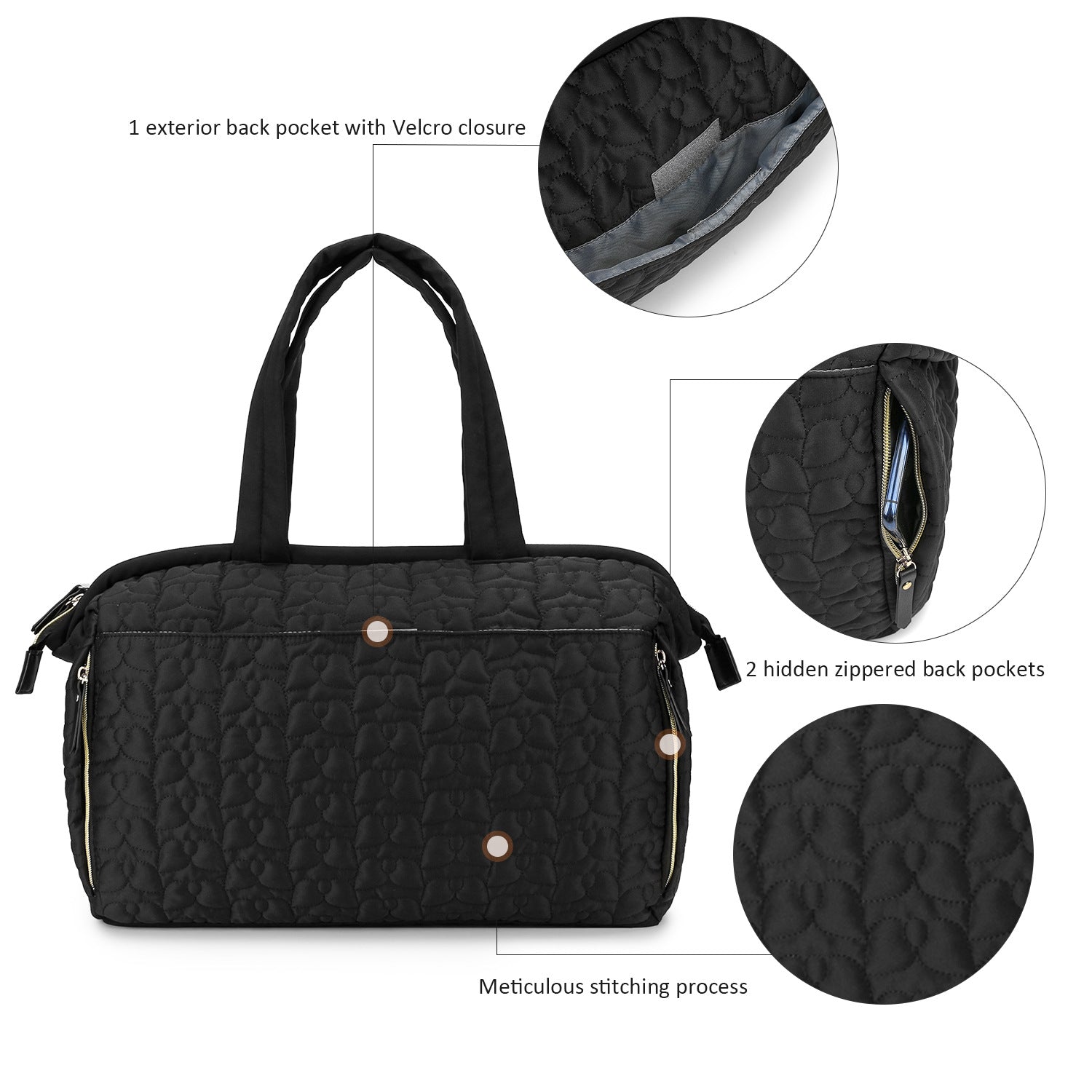 Diaper Bag Tote, Large Capacity Travel Diaper bags, Hospital Bag for Labor Delivery, Baby Bag