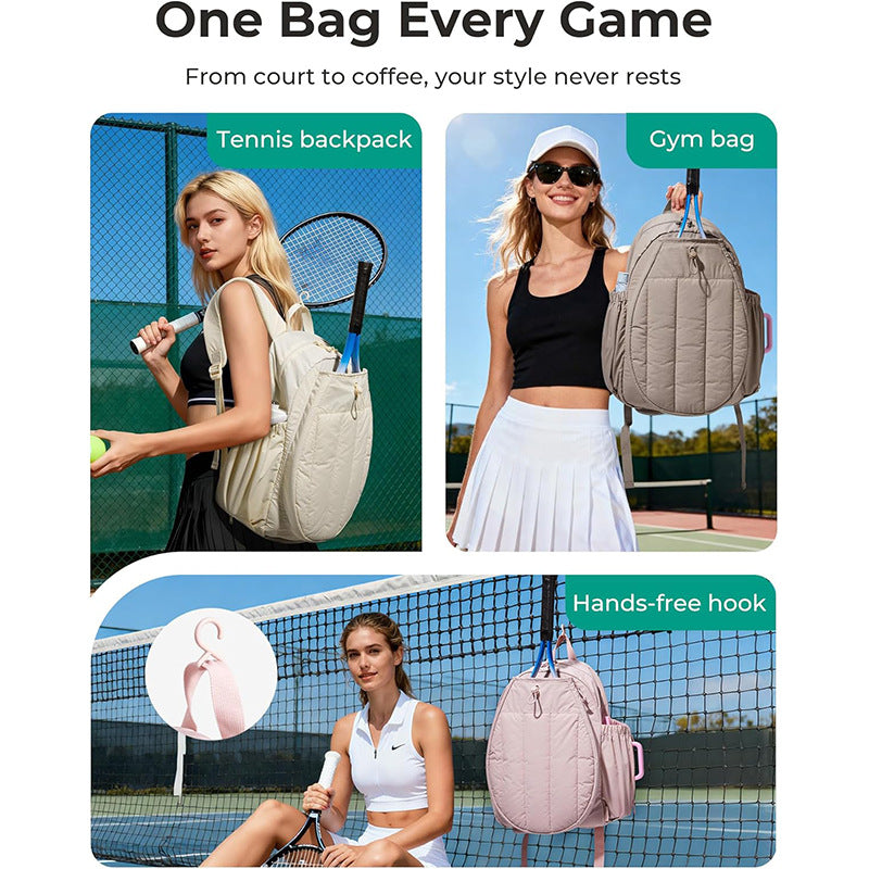 Tennis Gym Bag for Women, Tennis Bag Holds 2 Rackets with Shoe Compartment & Wet Pocket, Sports Duffle Bags fits up to 15.6" Laptop, Women Overnight Weekend Bag