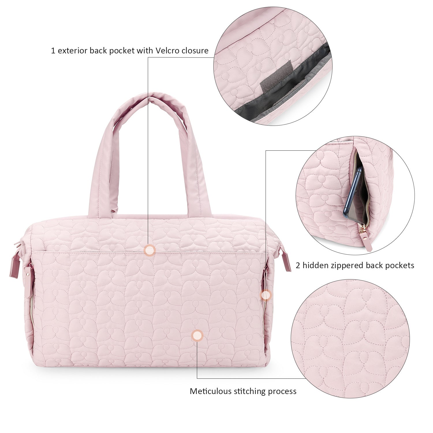 Diaper Bag Tote, Large Capacity Travel Diaper bags, Hospital Bag for Labor Delivery, Baby Bag