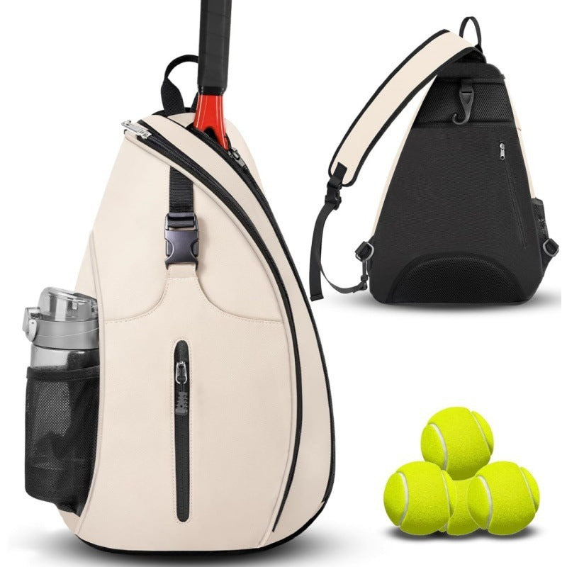 Tennis Bag, Tennis Sling Backpack Crossbody Water Resistant for Men Women, Compatible for Pickleball Badminton Rackets