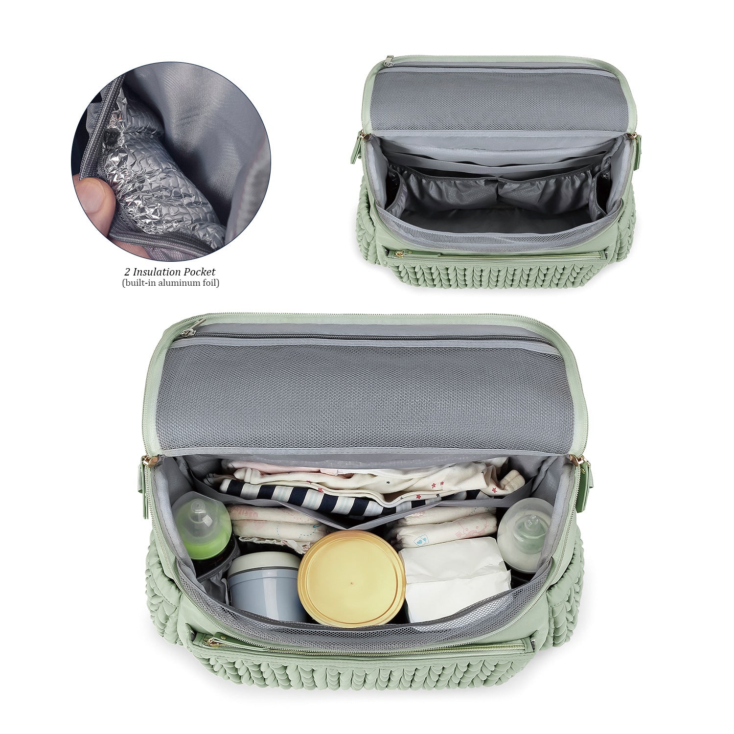 Diaper Bag Backpack - Baby Essentials Travel Tote - Multi-Function Waterproof Diaper Bag - Travel Essentials Baby Bag with Stroller Straps - Unisex