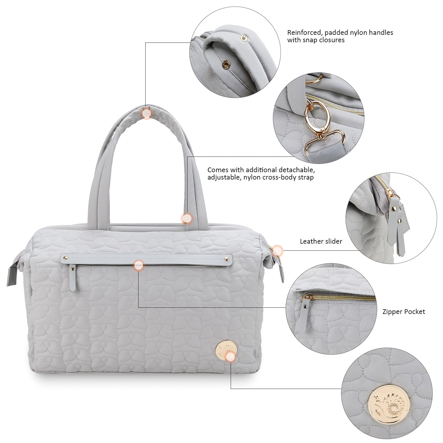 Diaper Bag Tote, Large Capacity Travel Diaper bags, Hospital Bag for Labor Delivery, Baby Bag