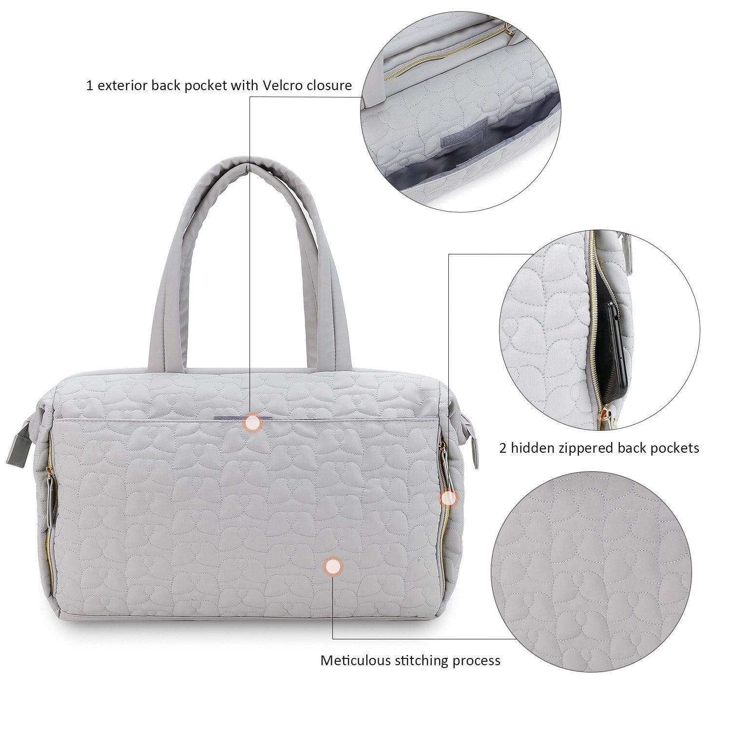 Diaper Bag Tote, Large Capacity Travel Diaper bags, Hospital Bag for Labor Delivery, Baby Bag
