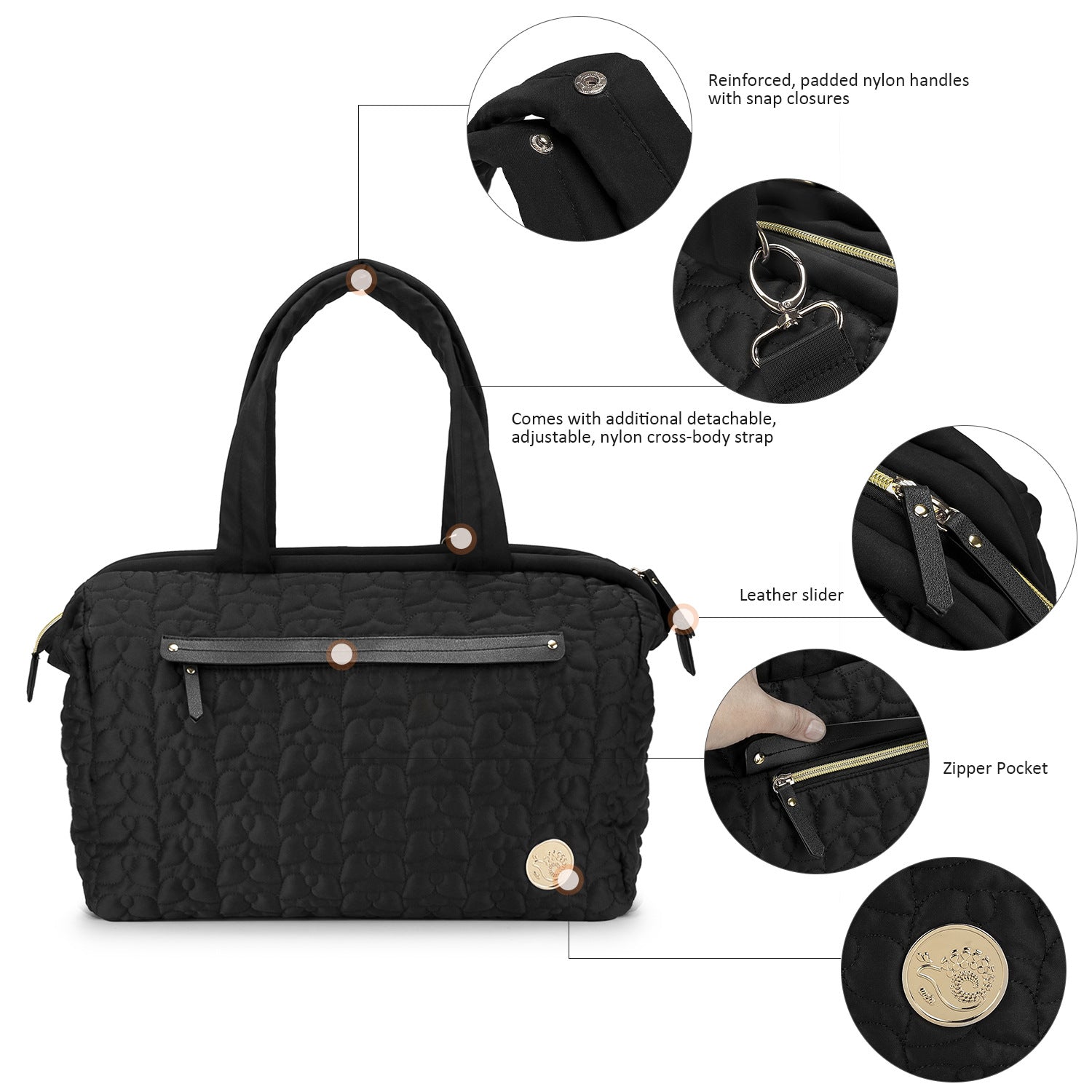 Diaper Bag Tote, Large Capacity Travel Diaper bags, Hospital Bag for Labor Delivery, Baby Bag