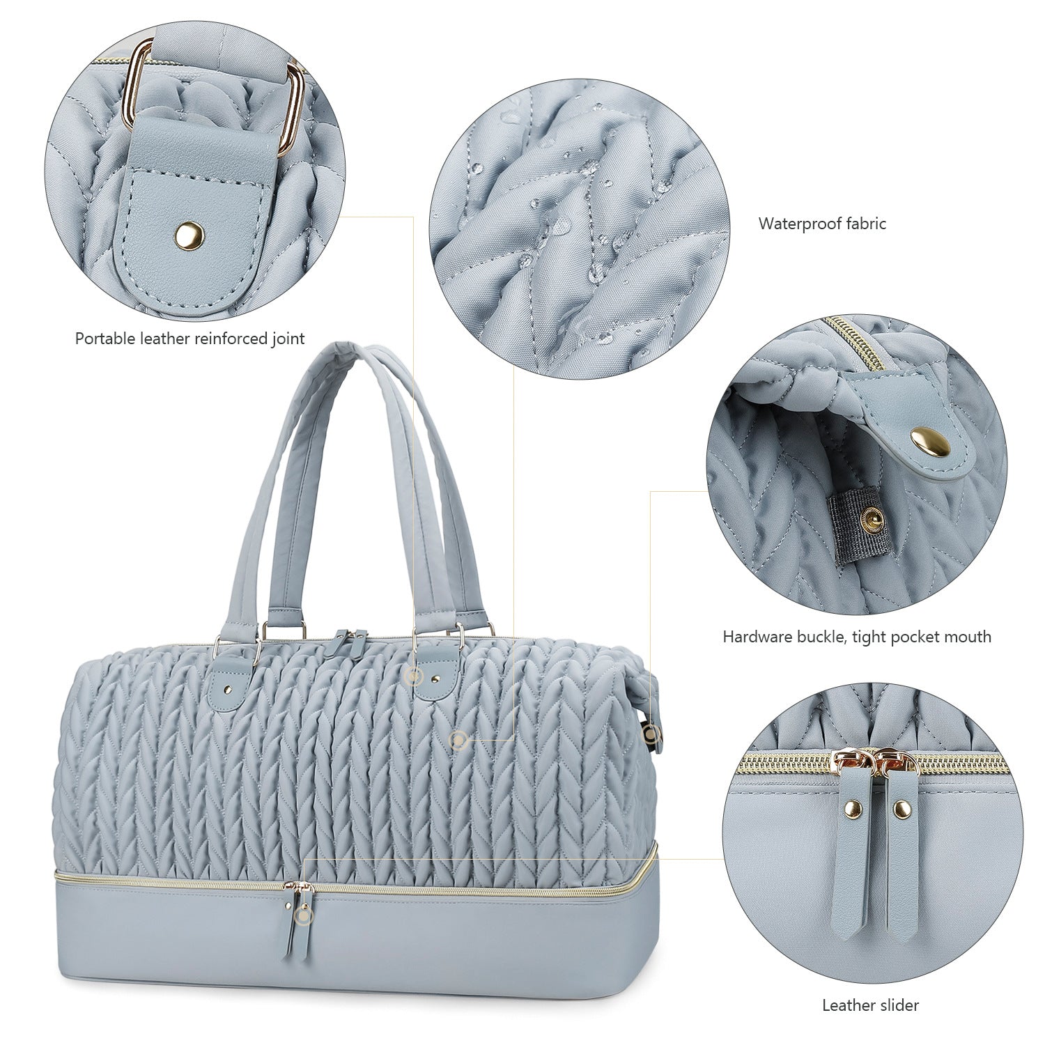 Diaper Bag Tote, Large Diaper Baby Bag, Multifunctional Diaper Bag with Pacifier Case, Double-layer design