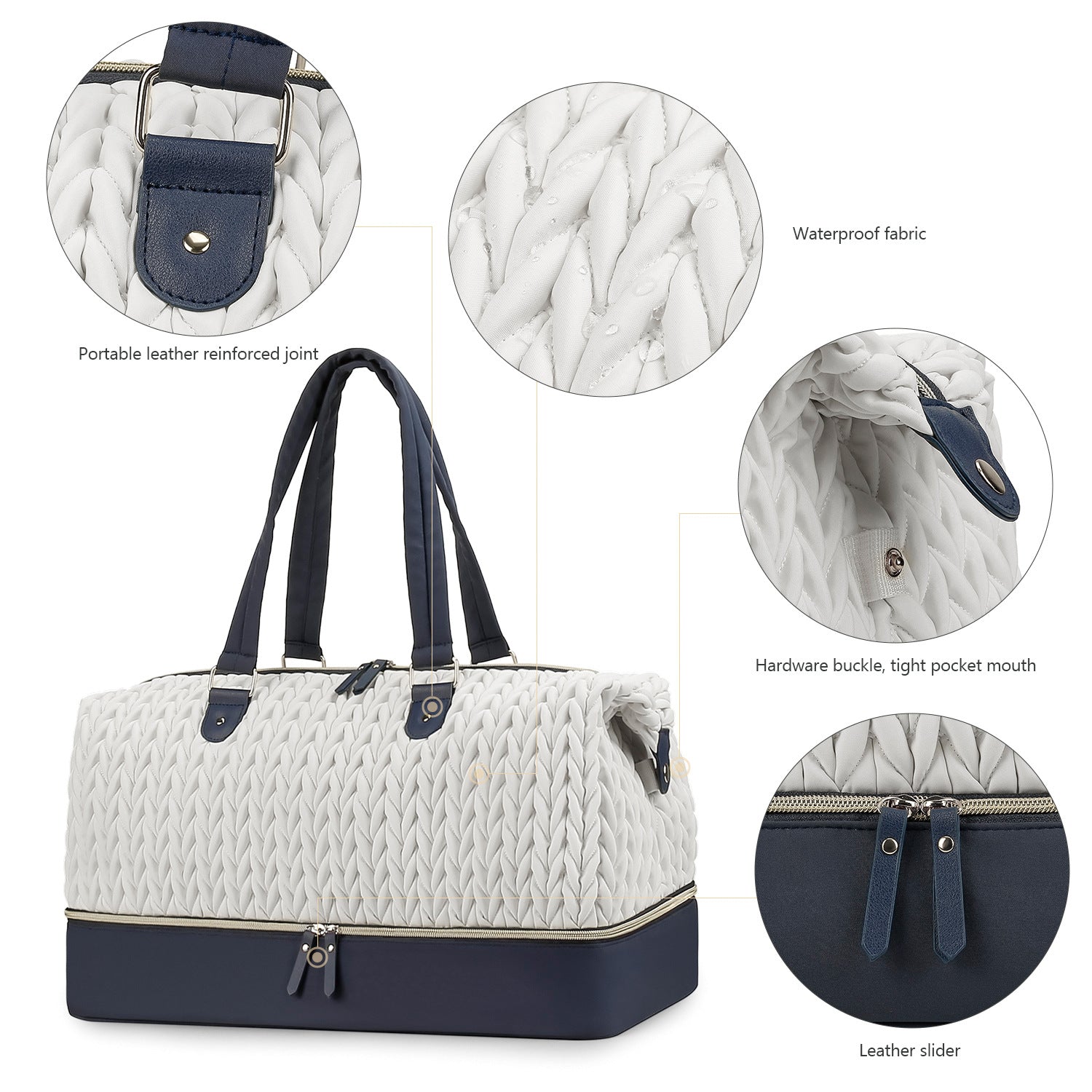 Diaper Bag Tote, Large Diaper Baby Bag, Multifunctional Diaper Bag with Pacifier Case, Double-layer design