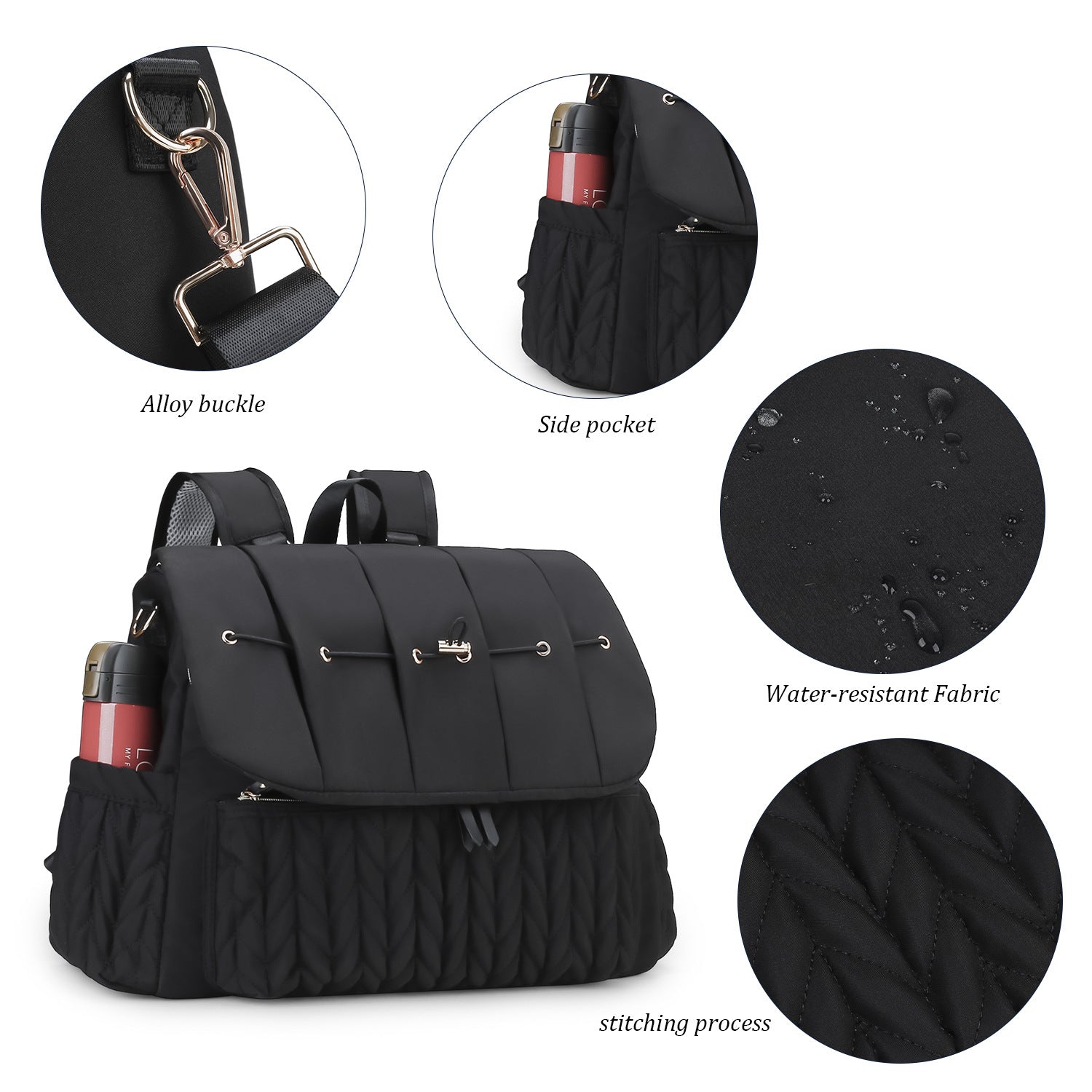 Diaper Bag Backpack - Baby Essentials Travel Tote - Multi-Function Waterproof Diaper Bag - Travel Essentials Baby Bag with Stroller Straps - Unisex