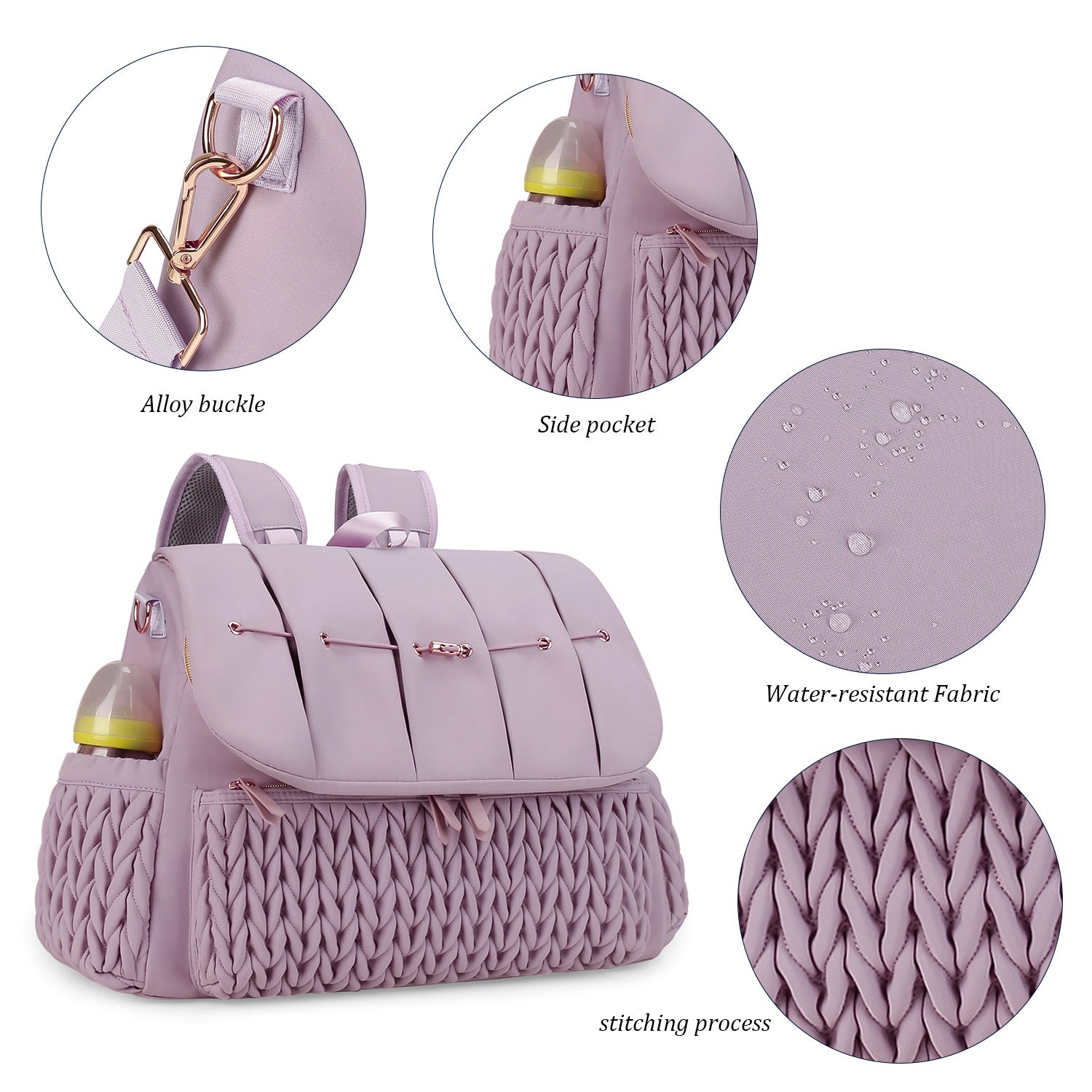 Diaper Bag Backpack - Baby Essentials Travel Tote - Multi-Function Waterproof Diaper Bag - Travel Essentials Baby Bag with Stroller Straps - Unisex