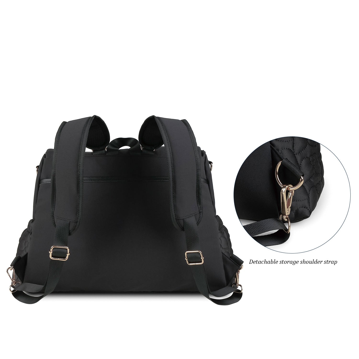 Diaper Bag Backpack - Quilted Travel Diaper Bags for Baby Girl & Boy, Convertible Messenger Baby Changing Bag, Insulated Pockets, Large Capacity, Waterproof and Stylish