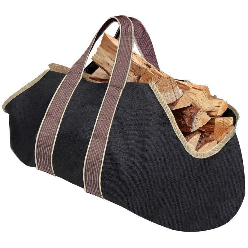 Large Log Tote Bag Firewood Carrier Heavy Duty Fireplace Log Holder Fire Wood Carriers Carrying with Handles Wood Sling For Fire Place Outdoor Cabin Stove Accessories