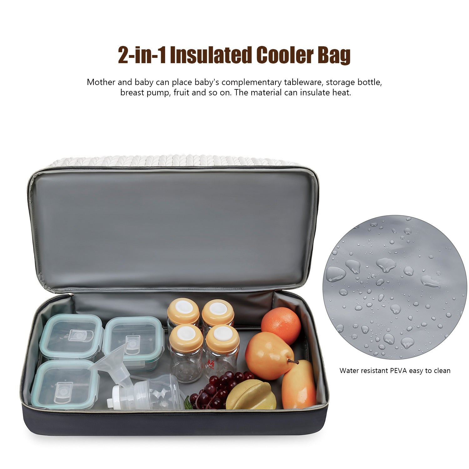 Diaper Bag Tote, Large Diaper Baby Bag, Multifunctional Diaper Bag with Pacifier Case, Double-layer design