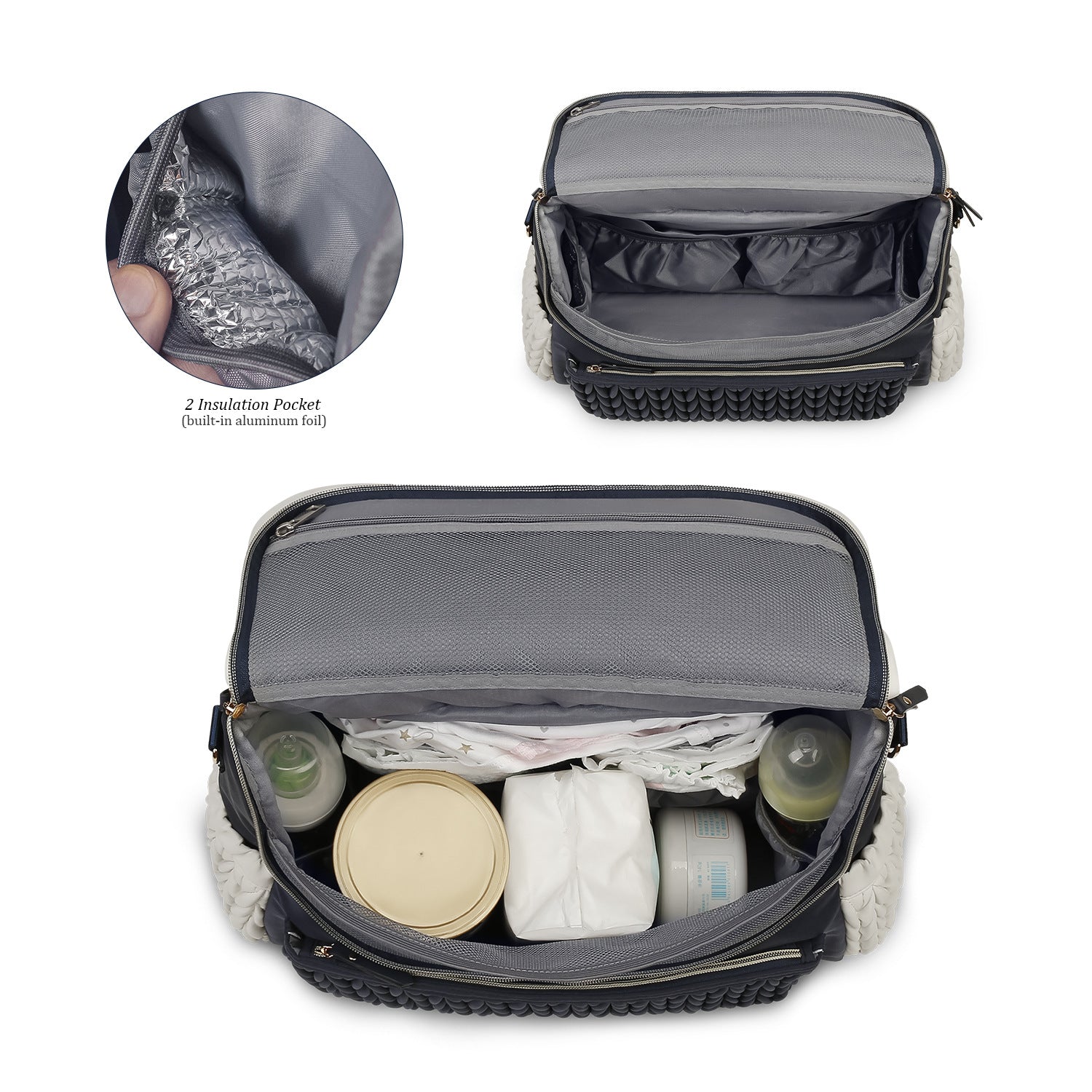 Diaper Bag Backpack - Baby Essentials Travel Tote - Multi-Function Waterproof Diaper Bag - Travel Essentials Baby Bag with Stroller Straps - Unisex