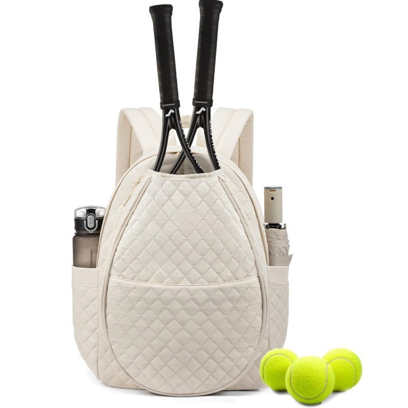 Tennis Bags for Women, Quilted Tennis Racket Bag Backpack for Tennis Racquet, Pickleball, Badminton