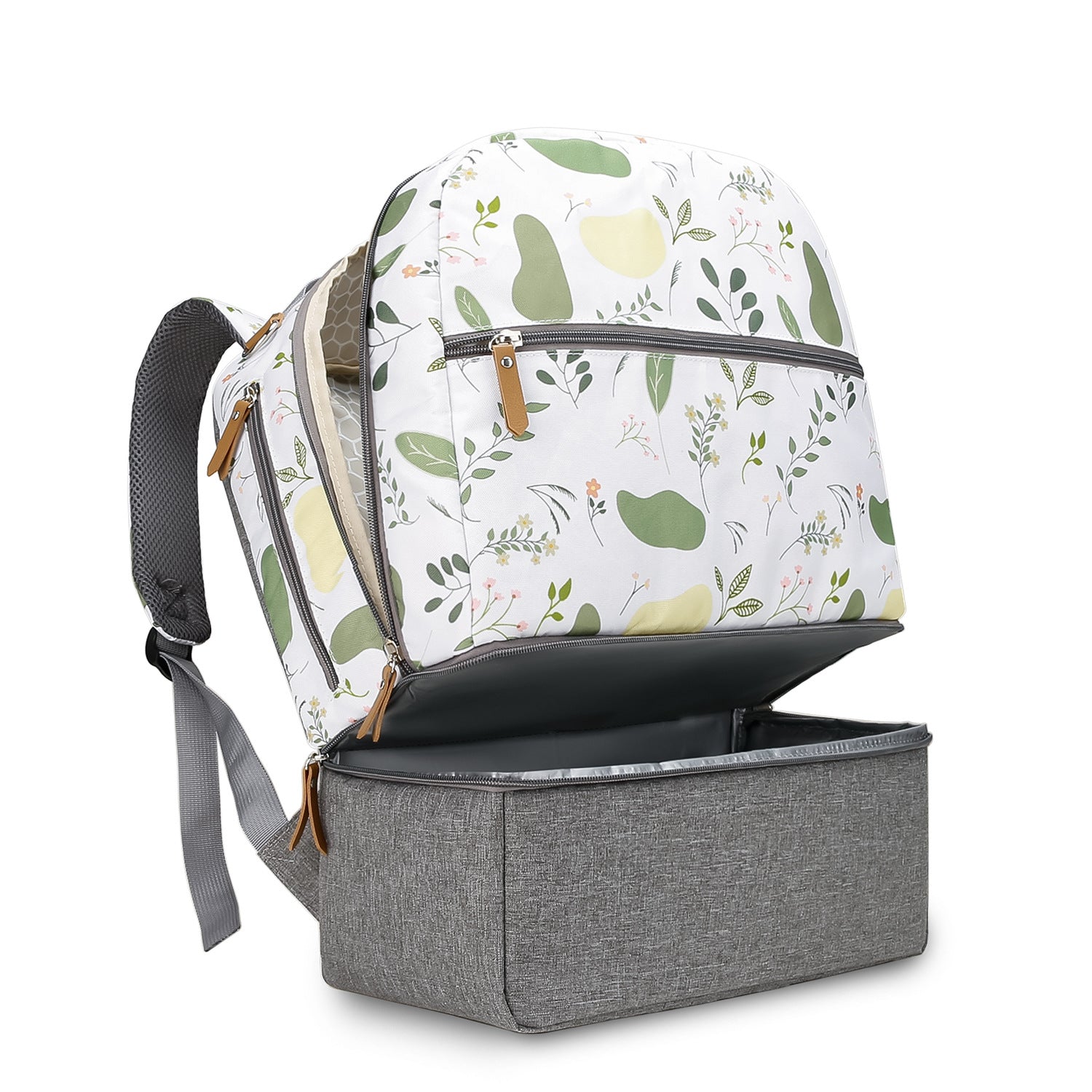 Diaper Bag Backpack - Breast Pump Bag, Removable Cooler Compartment, Double Layer