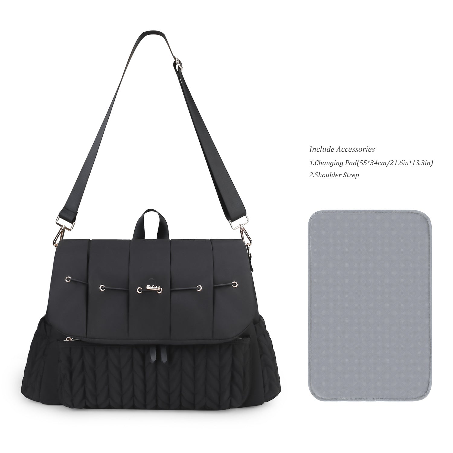 Diaper Bag Backpack - Baby Essentials Travel Tote - Multi-Function Waterproof Diaper Bag - Travel Essentials Baby Bag with Stroller Straps - Unisex