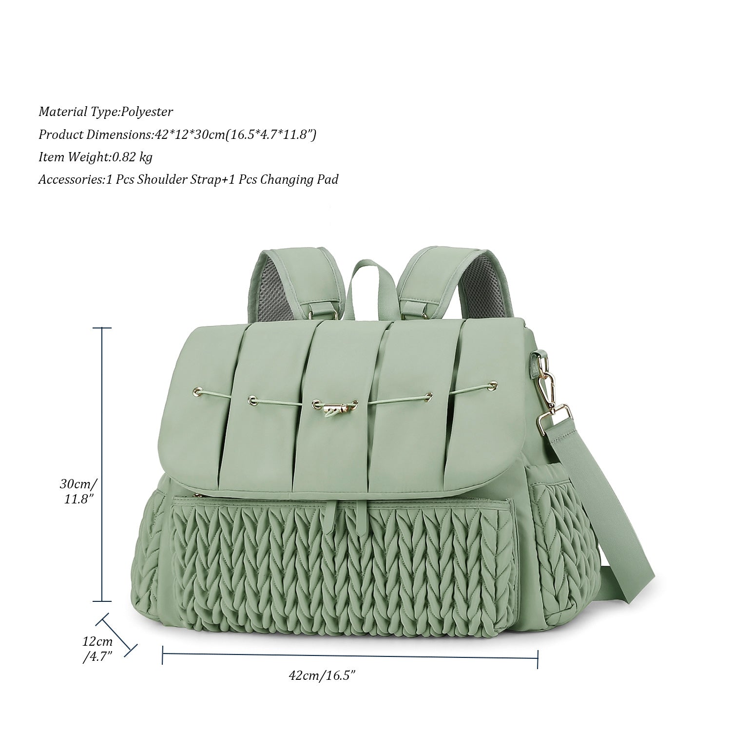 Diaper Bag Backpack - Baby Essentials Travel Tote - Multi-Function Waterproof Diaper Bag - Travel Essentials Baby Bag with Stroller Straps - Unisex