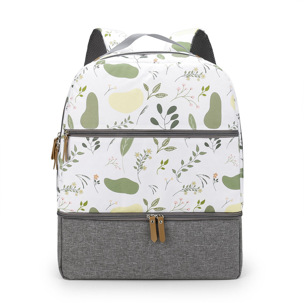 Diaper Bag Backpack - Breast Pump Bag, Removable Cooler Compartment, Double Layer