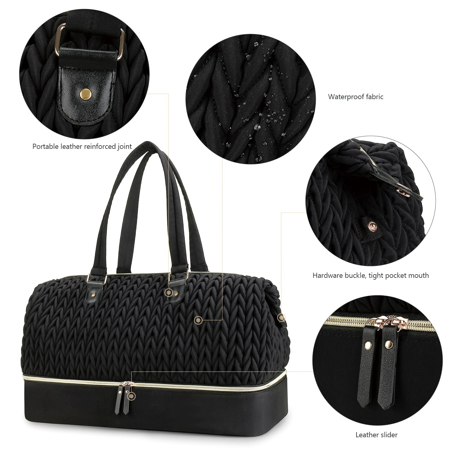 Diaper Bag Tote, Large Diaper Baby Bag, Multifunctional Diaper Bag with Pacifier Case, Double-layer design