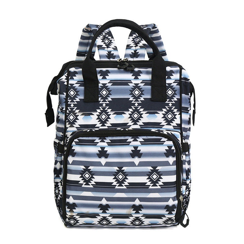 Diaper Bag Backpack Travel Backpack Purses Western Multi-Function Baby Bags for Mom with Waterproof Insulated Pockets