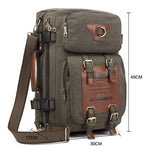 KAUKKO Reto Canvas Backpack Handbag Shoulder Bag Multi-purpose Outdoor Travel Men Backpack, 22L, FH05 ( Army Green ) - kaukko