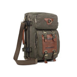 KAUKKO Reto Canvas Backpack Handbag Shoulder Bag Multi-purpose Outdoor Travel Men Backpack, 22L, FH05 ( Army Green ) - kaukko