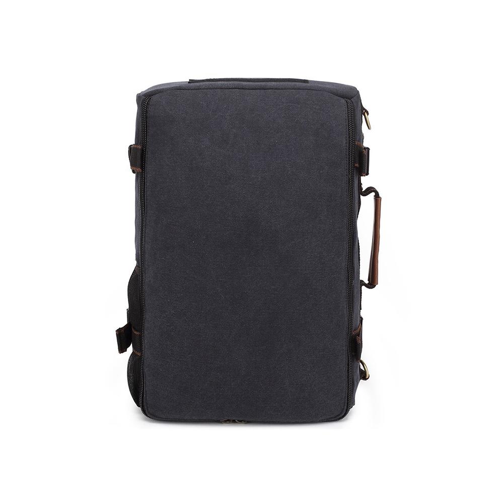 KAUKKO Retro Canvas Backpack Handbag Shoulder Bag Multi-purpose Outdoor Travel Men Backpack, 22L( black ) - kaukko
