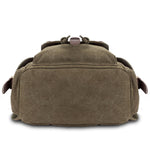 KAUKKO Retro Canvas Bag Vintage Backpack Travel Casual Hiking Rucksack ( ArmyGreen ) - kaukko